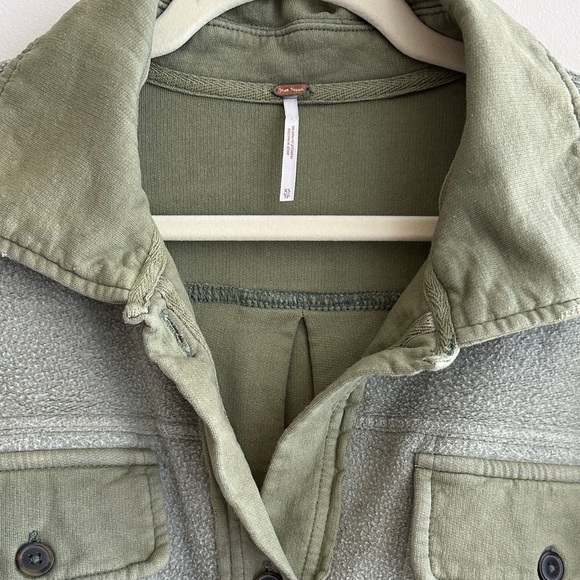 Free People Women’s Ruby Fleece Shirt Jacket, Size XS, Jaded Green - Picture 7 of 16
